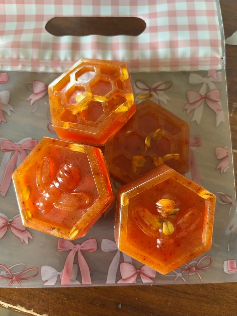 Handcrafted Orange Honeycomb Soap - Honey and Turmeric with Oatmeal